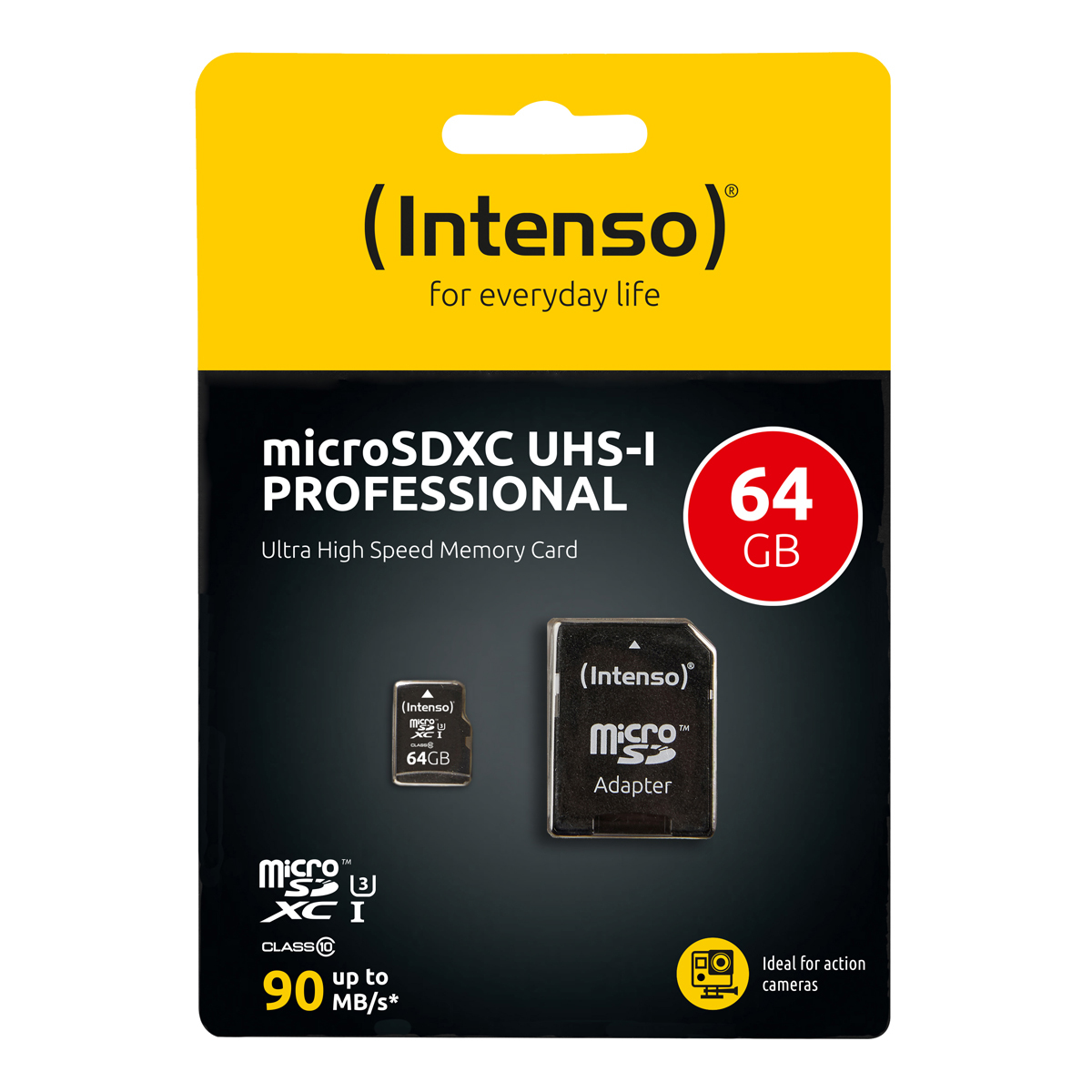 Intenso 64GB MicroSDXC Speicherkarte Professional [inkl. SD Adapter] Speicherkarten Produkt Bild 4
