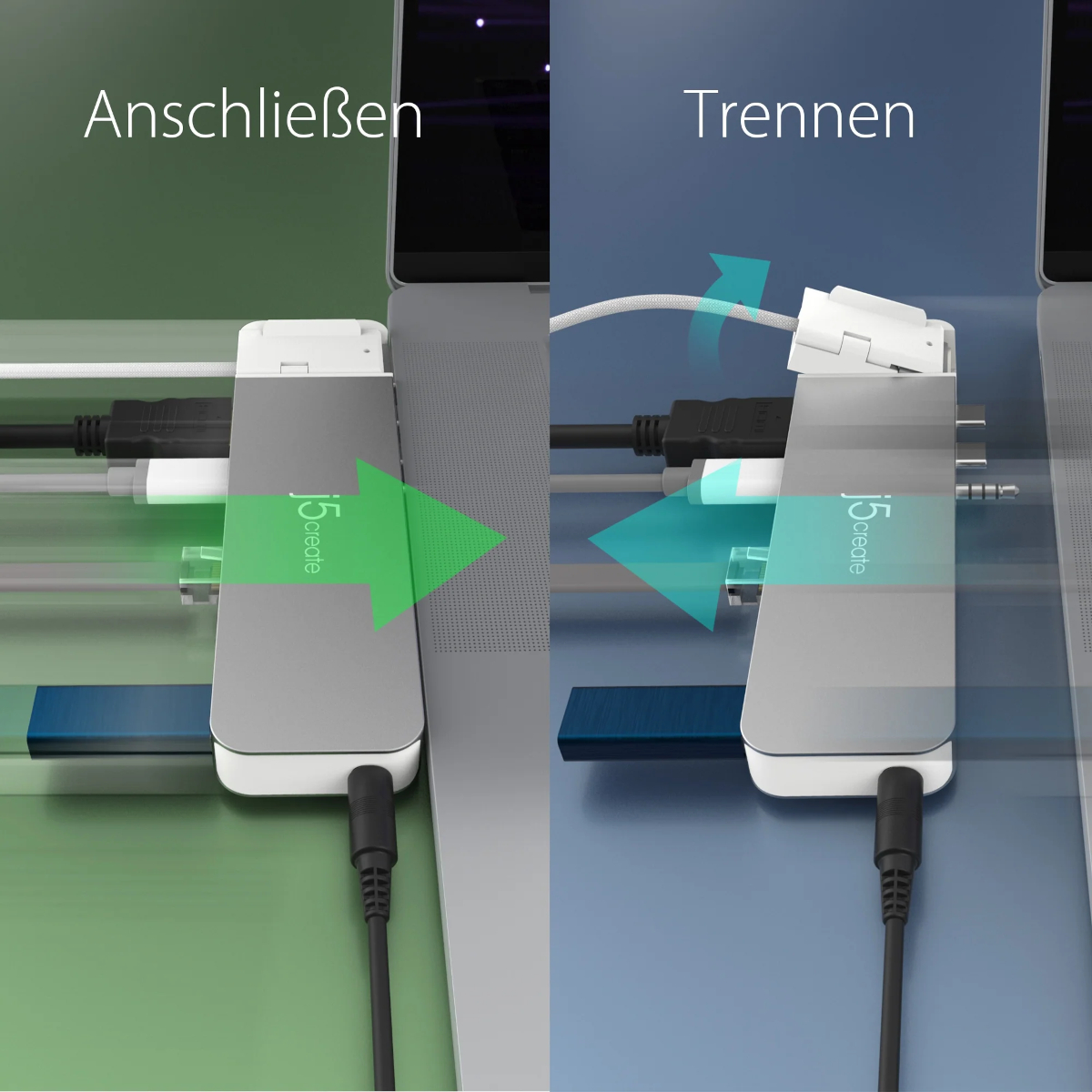 j5create JCD395 - Dockingstation - HDMI, USB4, Dockingstation Produkt Bild 12