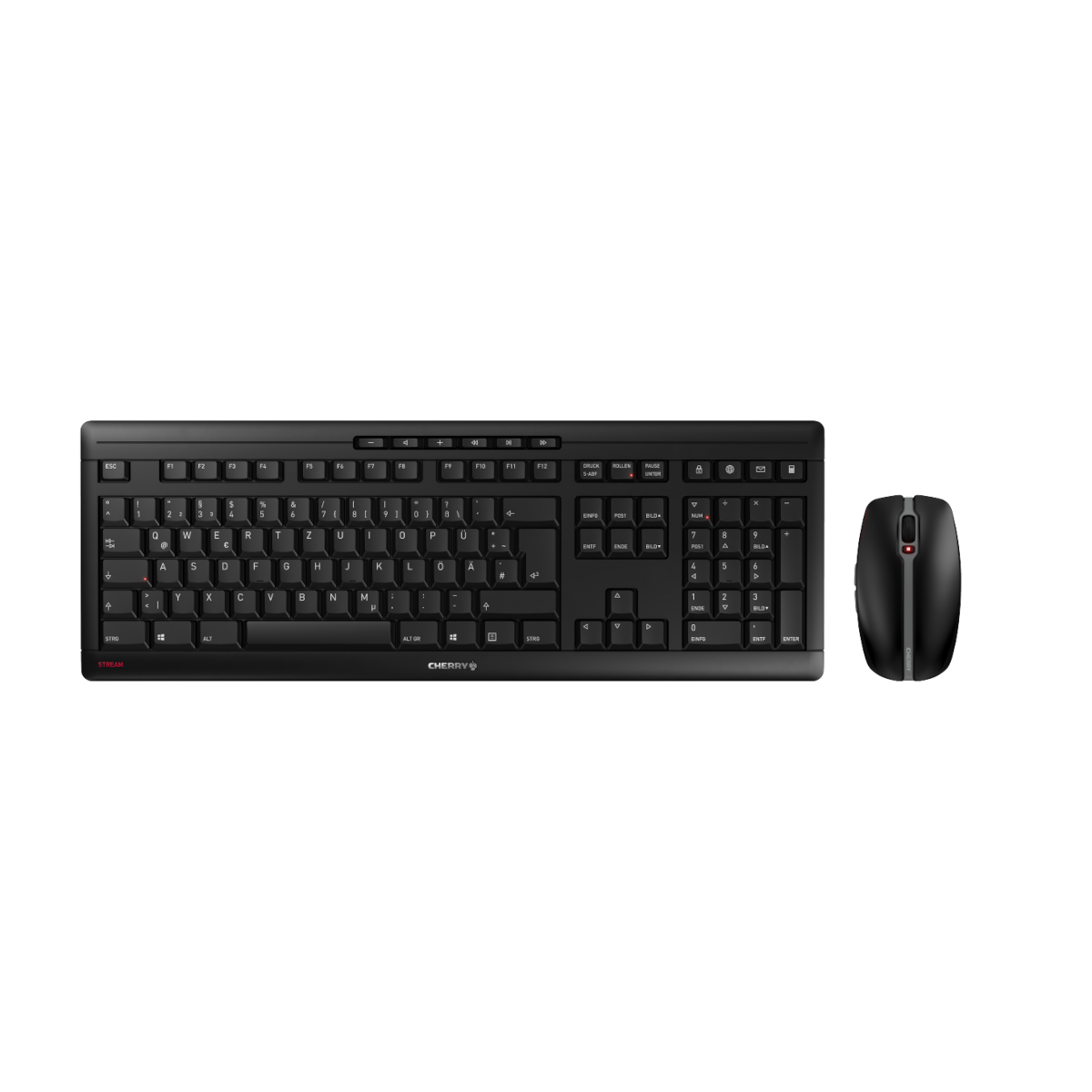 CHERRY STREAM DESKTOP Set, Maus und Tastatur kabellos, schwarz
