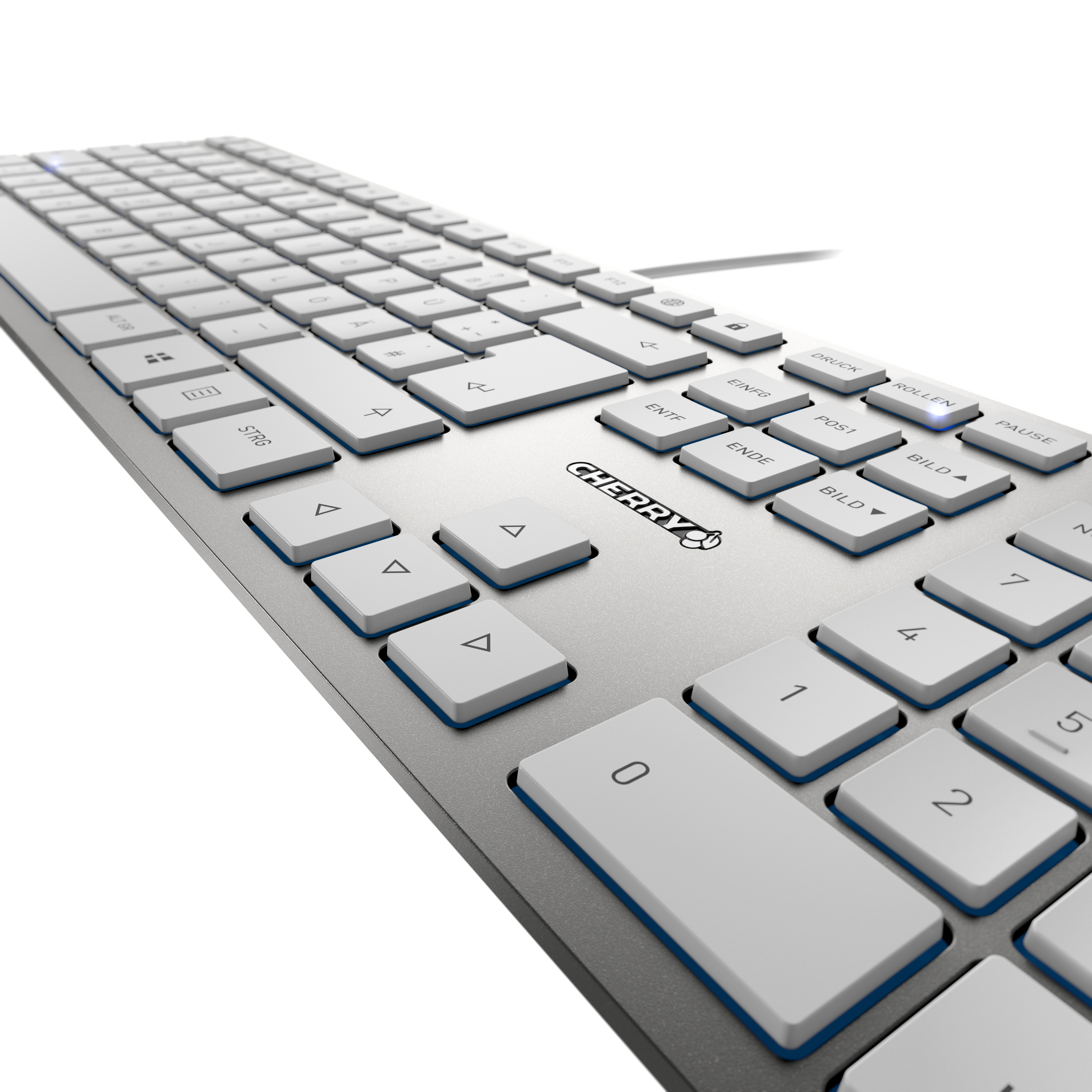 CHERRY KC 6000 SLIM, silber, B-Ware Ultra flaches Design-Keyboard Tastaturen Produkt Bild 2