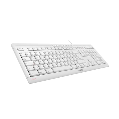 Thumbnail - CHERRY STREAM KEYBOARD Tastatur weiß, kabelgebunden, Flüsteranschlag, Laserbeschriftung