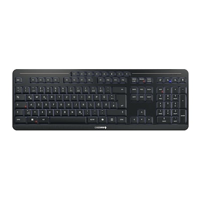 Cherry Stream Ultimate, Kabellose Tastatur 2x Bluetooth®-5.2-Kanäle, 2,4-GHz-Funk und USB, 8 Office- und Medientasten, C...