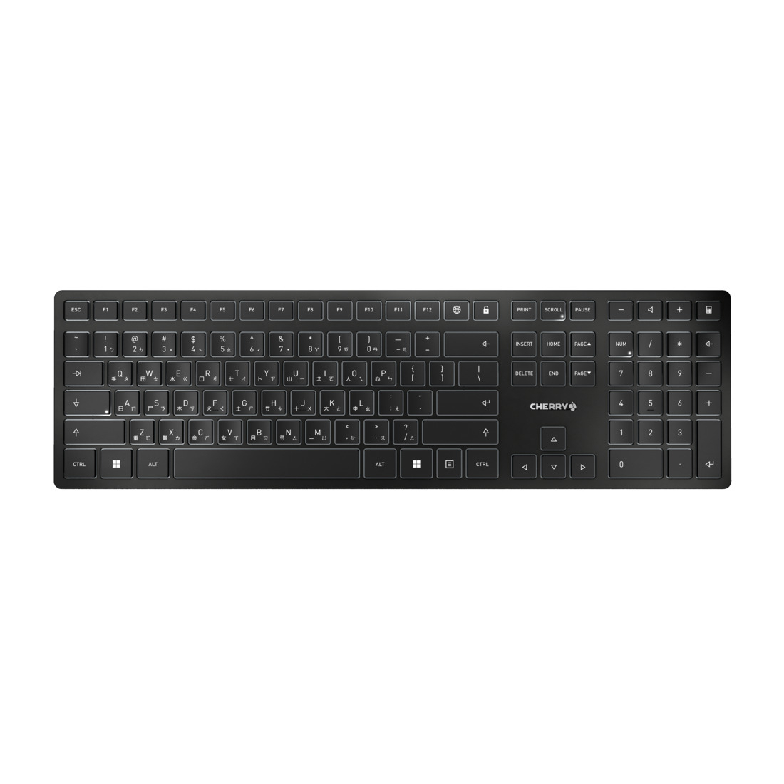 CHERRY kabellose Tastatur KW 9100 Slim, kabellos, Bluetooth DE-Layout