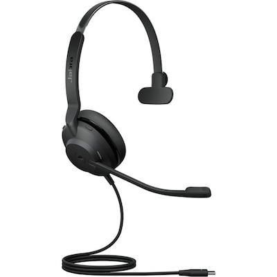Jabra Evolve2 40 SE, Einseitiges Headset, Kabelgebunden Incl. Verlängerungskabel (1,2 m), USB-C-Anschluss, 3 Mikrofone, ...