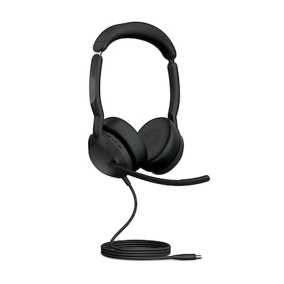 Jabra Evolve2 50 Stereo-Bluetooth Headset 4 Mikrofone, USB-A-Anschluss, MS Teams zertifiziert, Aktive Geräuschunterdrück...