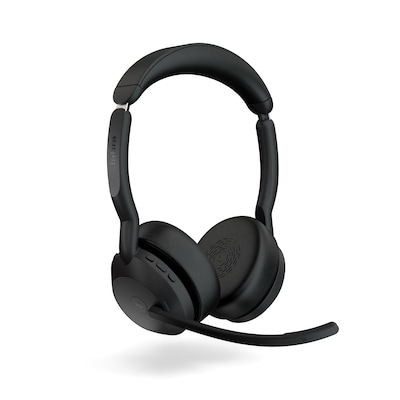 Jabra Evolve2 55, Stereo-Bluetooth-Headset, 4 Mikrofone UC kompatibel, Aktive Geräuschunterdrückung (ANC), incl. Link 38...