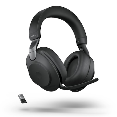 Thumbnail - Jabra Evolve2 85 Headset, Stereo, kabellos, schwarz Bluetooth, inkl. Link 380 USB-A, inkl. Ladestation