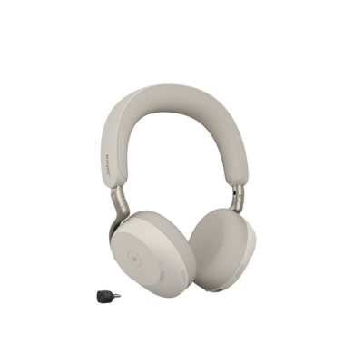 Jabra Evolve3 75 MS Bluetooth Stereo Headset, Kabellos Aktive Geräuschunterdrückung, 6 Mikrofone, MS Teams zertifiziert, Inkl. USB-C Bluetooth Adapter
