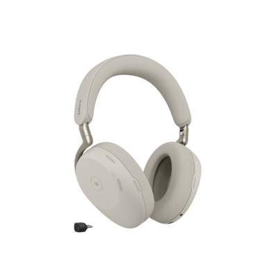 Jabra Evolve3 85 MS Bluetooth Stereo Headset, Kabellos Aktive Geräuschunterdrückung, 6 Mikrofone, MS Teams zertifiziert, Inkl. USB-C Bluetooth Adapter