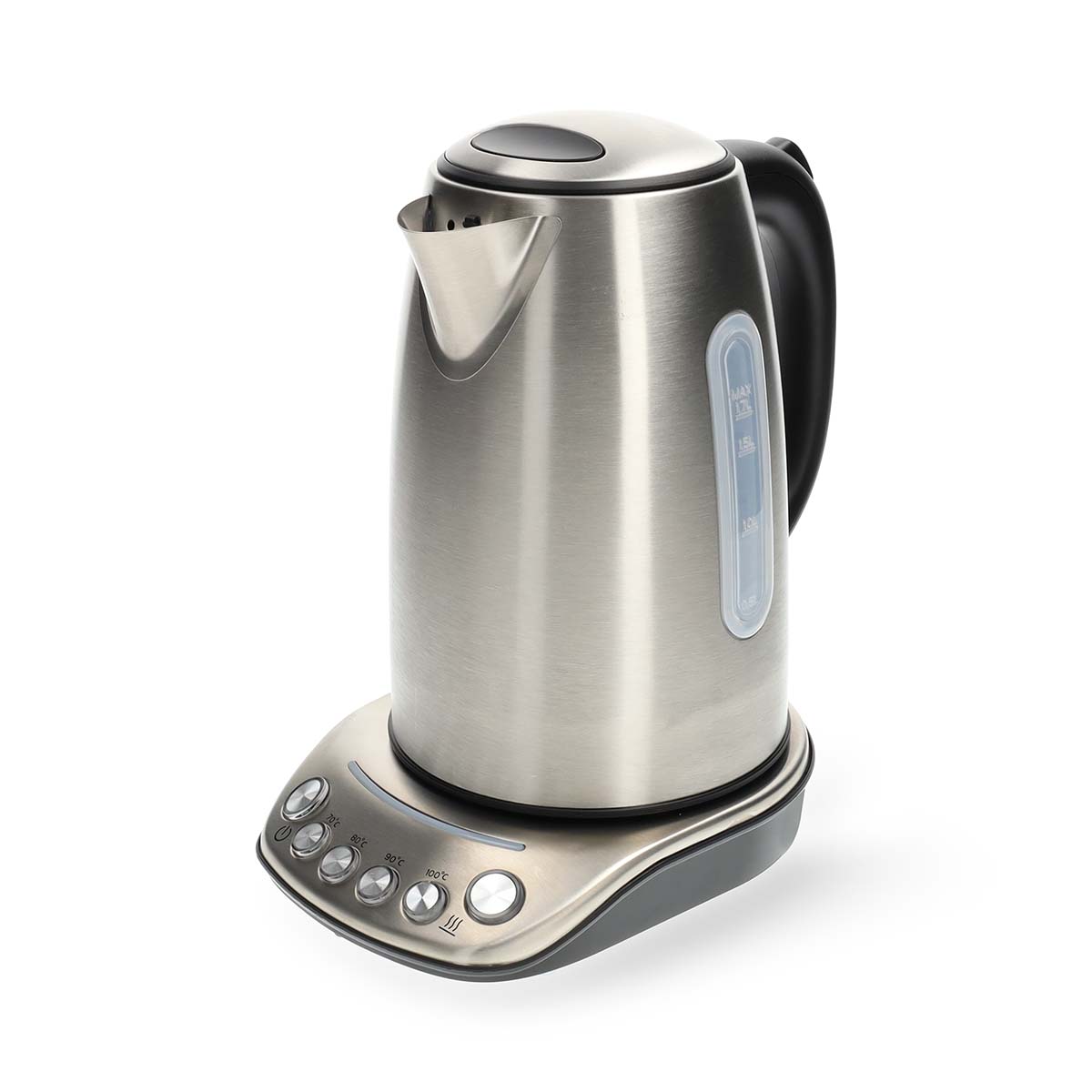 Nedis SmartLife Wasserkocher Wi-Fi | 1,70 l | Edelstahl | 70,80,90,100 °C | Temperaturanzeige | Um 360 Grad drehbar | Ve...