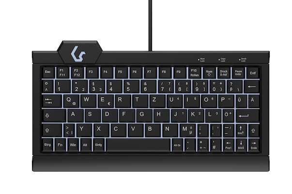 Thumbnail - Keysonic KSK-3010ELC mit Hintergrundbeleuchtung, USB/PS/2, schwarz