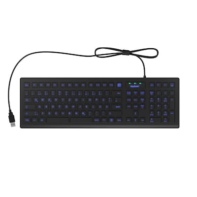 Keysonic KSK-8031INEL - Hygienische Industrietastatur Industrietastatur, USB, Beleuchtet, Silikon, schwarz, Wasser und S...