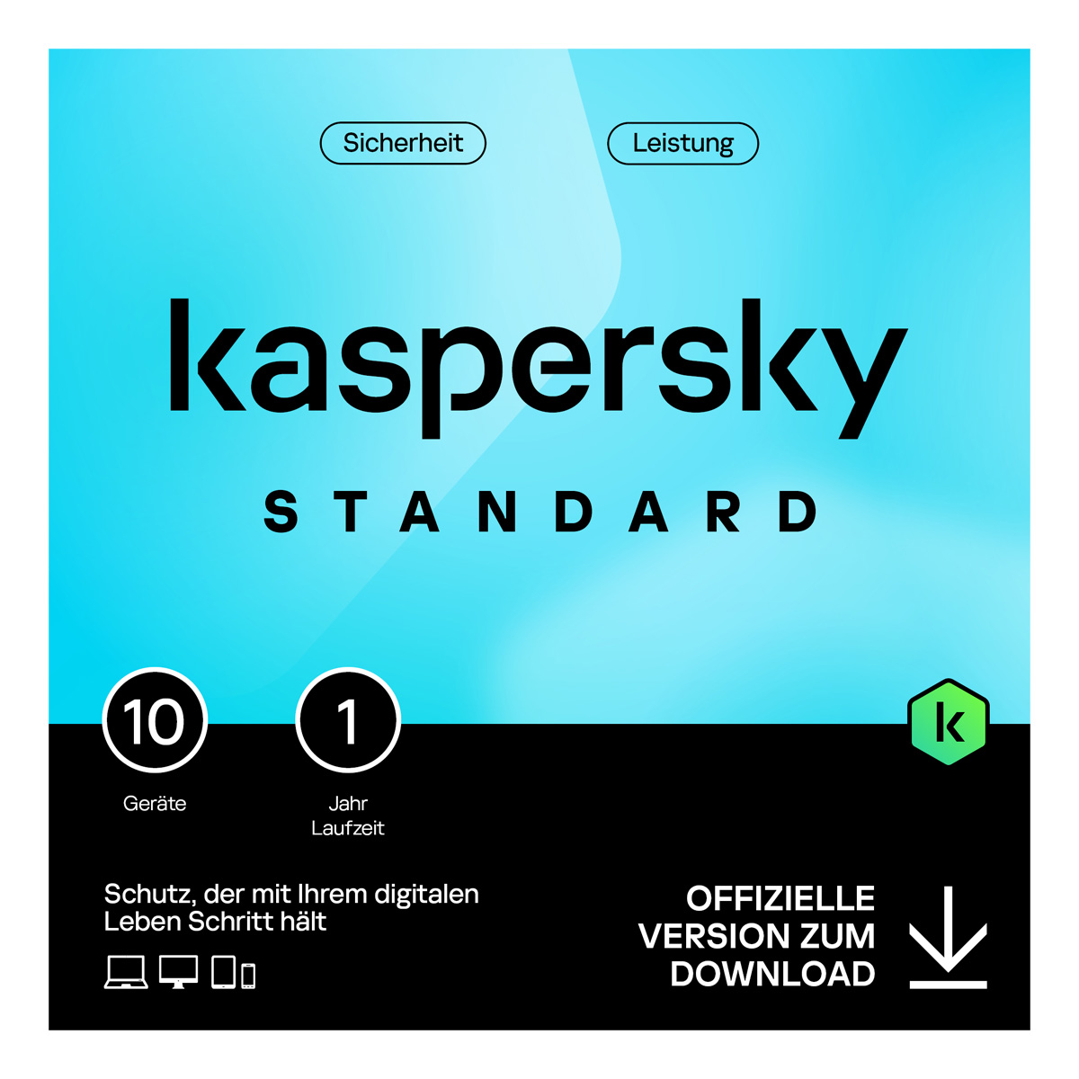 Kaspersky Standard Anti-Virus 10 Geräte - 1 Jahr