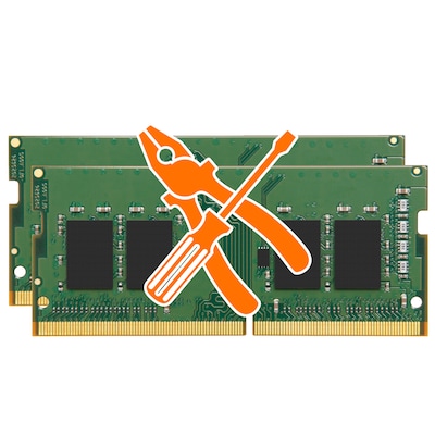 Upgrade auf 32 GB mit 2x 8 GB DDR4-2666 Kingston SODIMM Arbeitsspeicher