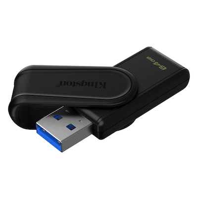 Kingston Technology DataTraveler 64GB Portable USB 3.2 Gen 1 Exodia S (Schwarz/Schwarz)
