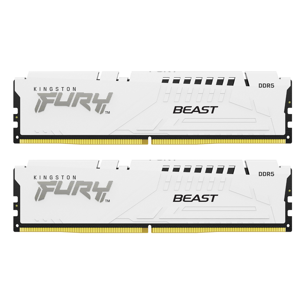 Kingston FURY Beast Weiß 64GB Kit (2x 32GB) DDR5-6000 EXPO DIMM Arbeitsspeicher, CL30-36-36, 1.4V