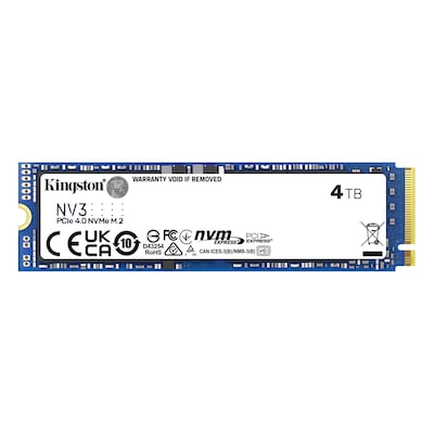 Kingston NV3 SSD 4TB M.2 2280 PCIe Gen4 NVMe Internes Solid-State-Module