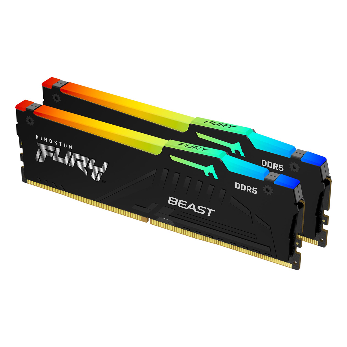 【新品未開封】DDR5-6000 32GB(16GB×2) Team Kingston FURY Beast RGB Schwarz 32GB Kit (2x16GB) DDR5-6000 EXPO
