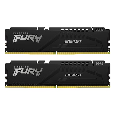 Thumbnail - Kingston FURY Beast Schwarz 32GB Kit (2x 16GB) DDR5-6000 EXPO CL30 DIMM Arbeitsspeicher