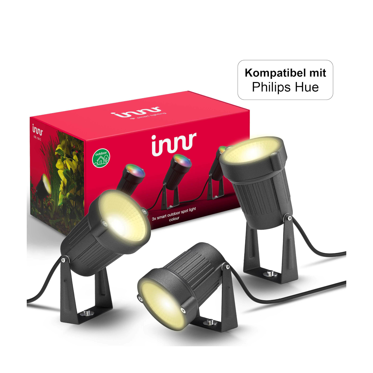 Innr Smart Outdoor Spotlight Colour 2x Bundle - 3er Pack