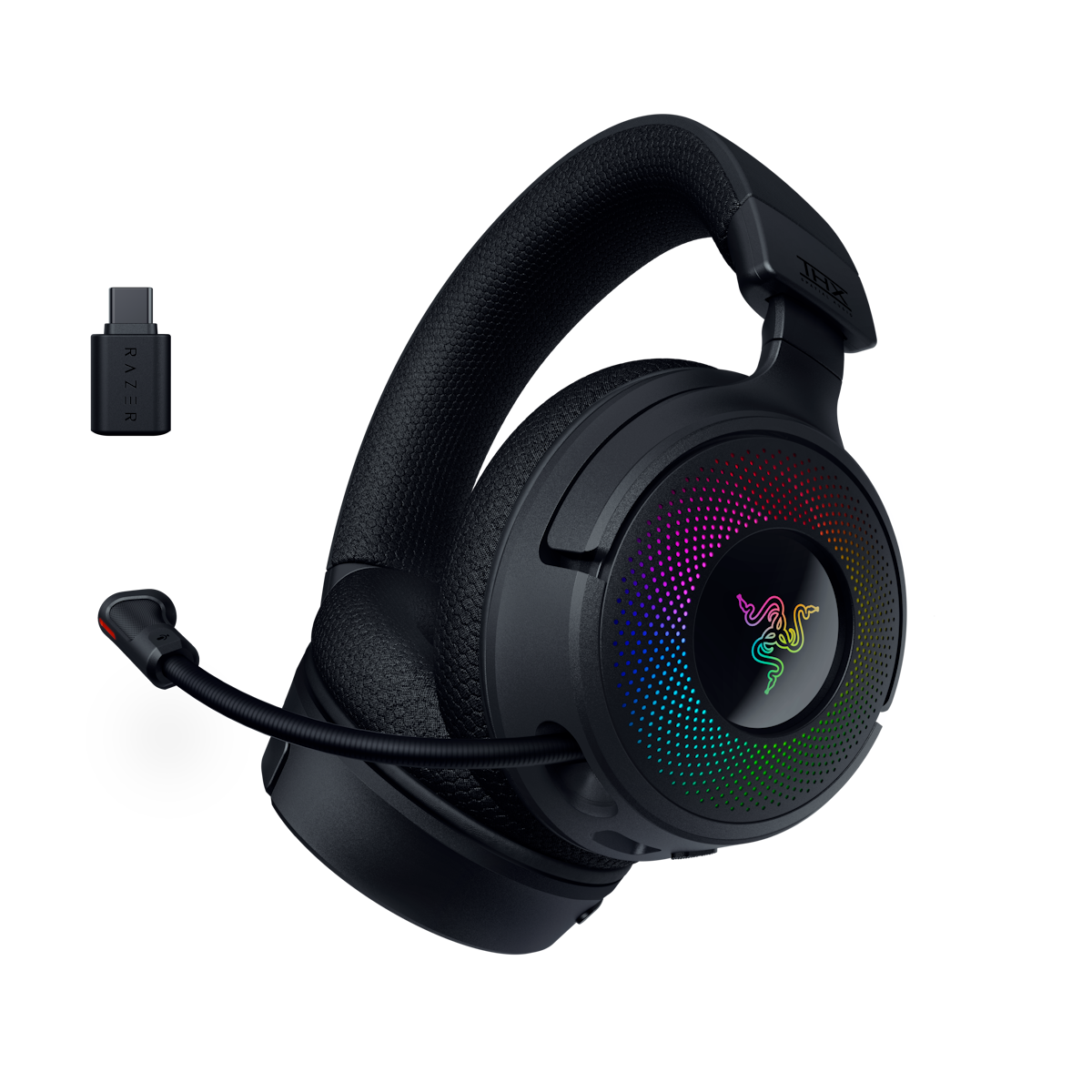 RAZER Kraken V4 Gaming Headset - Kabelloses Gaming-Headset mit 3-Modi-Konnektivität, Triforce 40mm Treiber, 9-Zonen-RGB-...