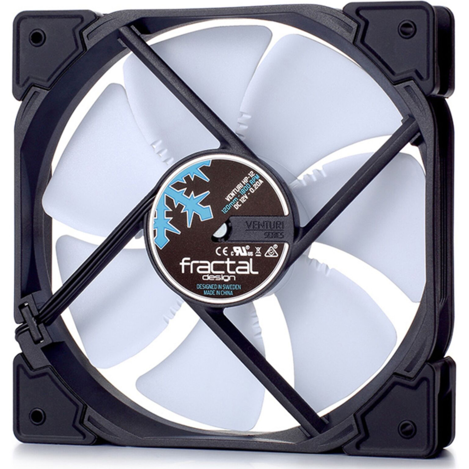 Fractal Design Venturi HP-12 PWM schwarz/weiß | Gehäuselüfter
