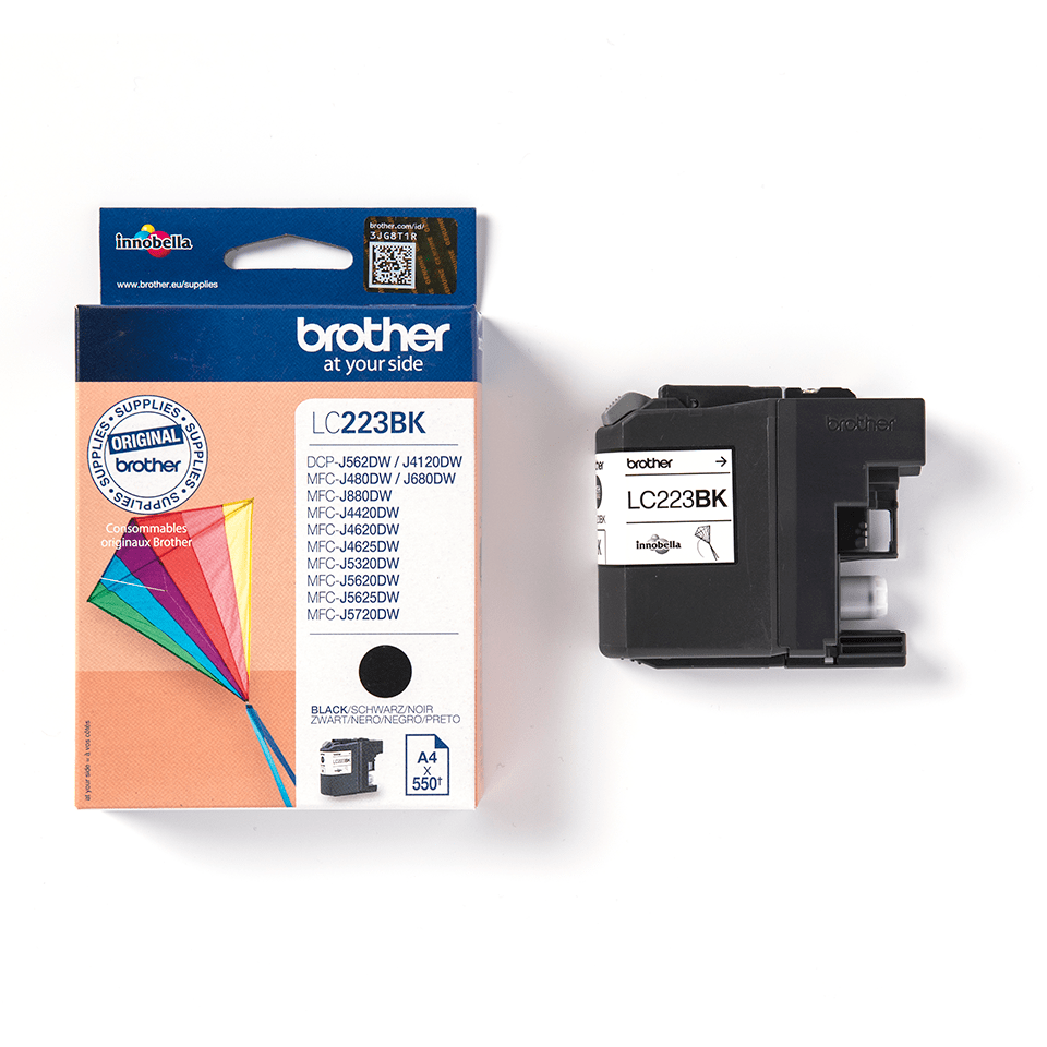 Thumbnail - Brother LC-223BK Tintenpatrone Schwarz für 550 Seiten Für Kompatibilität, siehe Artikel-Beschreibung