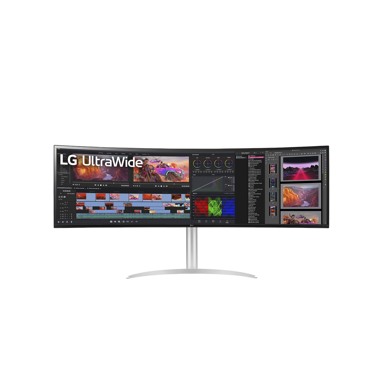 LG 49WQ95X-W Curved Monitor - Nano-IPS, HDR400, 144Hz, U B-Ware