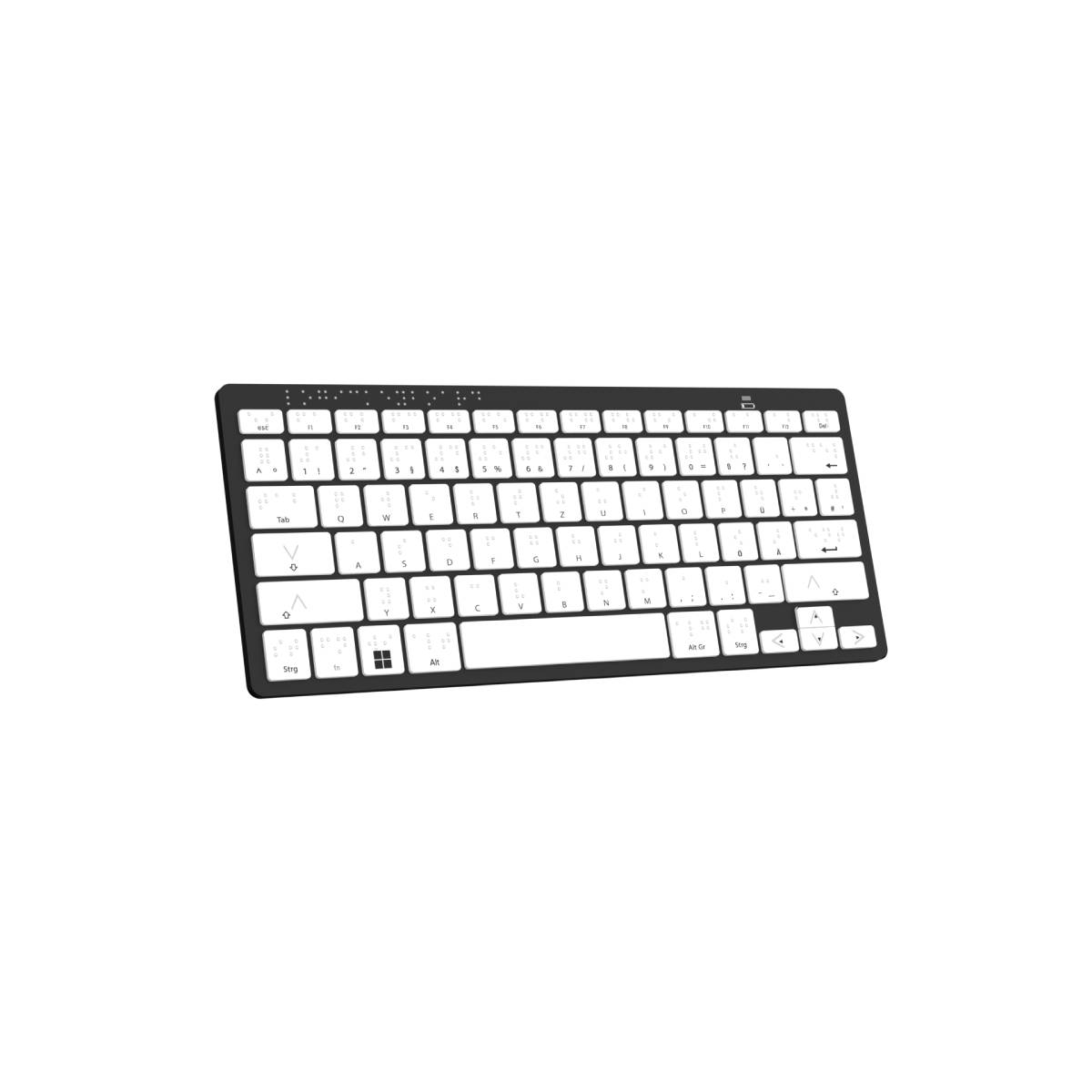 LogicKeyboard PC Nero Slimeline Braille-Tastatur mit Großdruck-Tasten