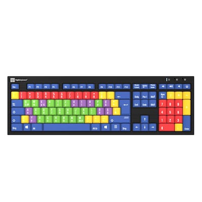 LogicKeyboard PC NERO Slimline Kids learning Tastatur DE