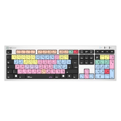 LogicKeyboard PC Silver Slimline Tastatur designed für Avid Pro Tools DE