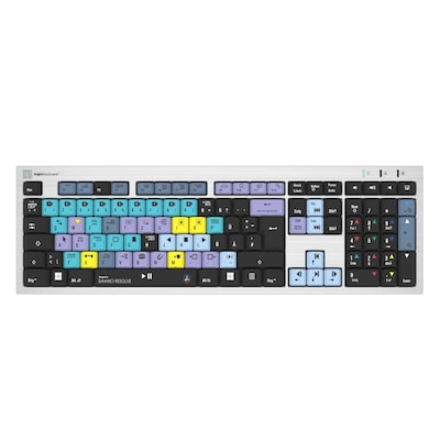 LogicKeyboard PC Silver Slimline Tastatur designed for Davinci Resolve Classic