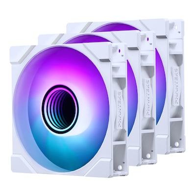 PHANTEKS M25-120 Gen2 PWM DRGB 3er-Pack weiß | Gehäuselüfter