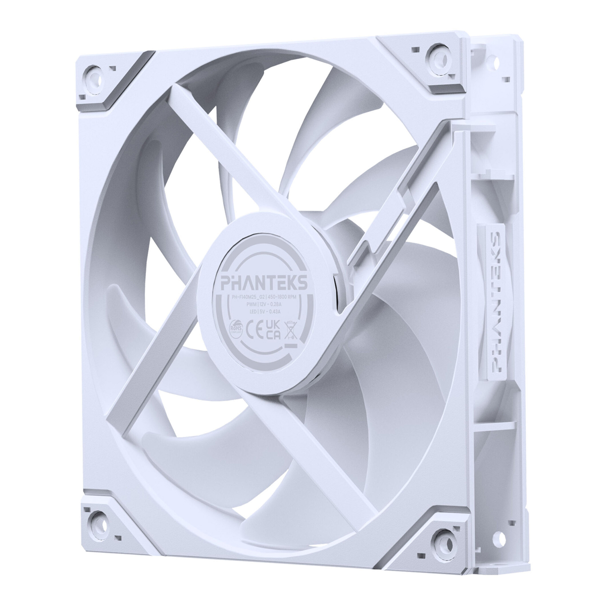 PHANTEKS M25-140 Gen2 PWM DRGB Reverse Blade weiß | Gehäuselüfter Kühlung Produkt Bild 4