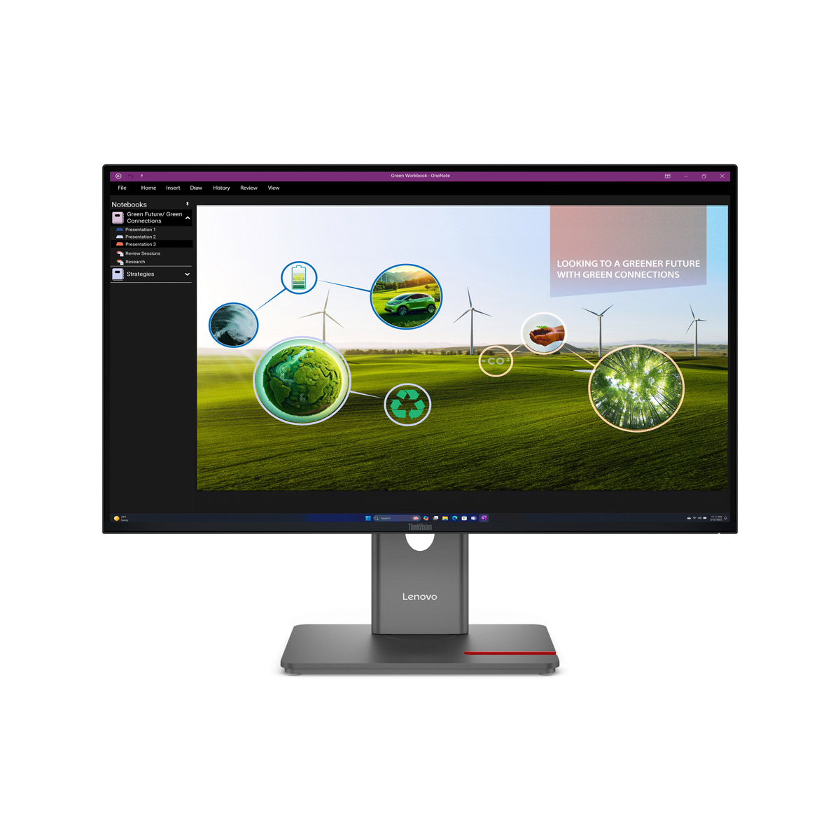 Lenovo ThinkVision P27Q-40 27" QHD IPS, 120HZ, 6ms, HDMI, DisplayPort, USB-C PD 15W