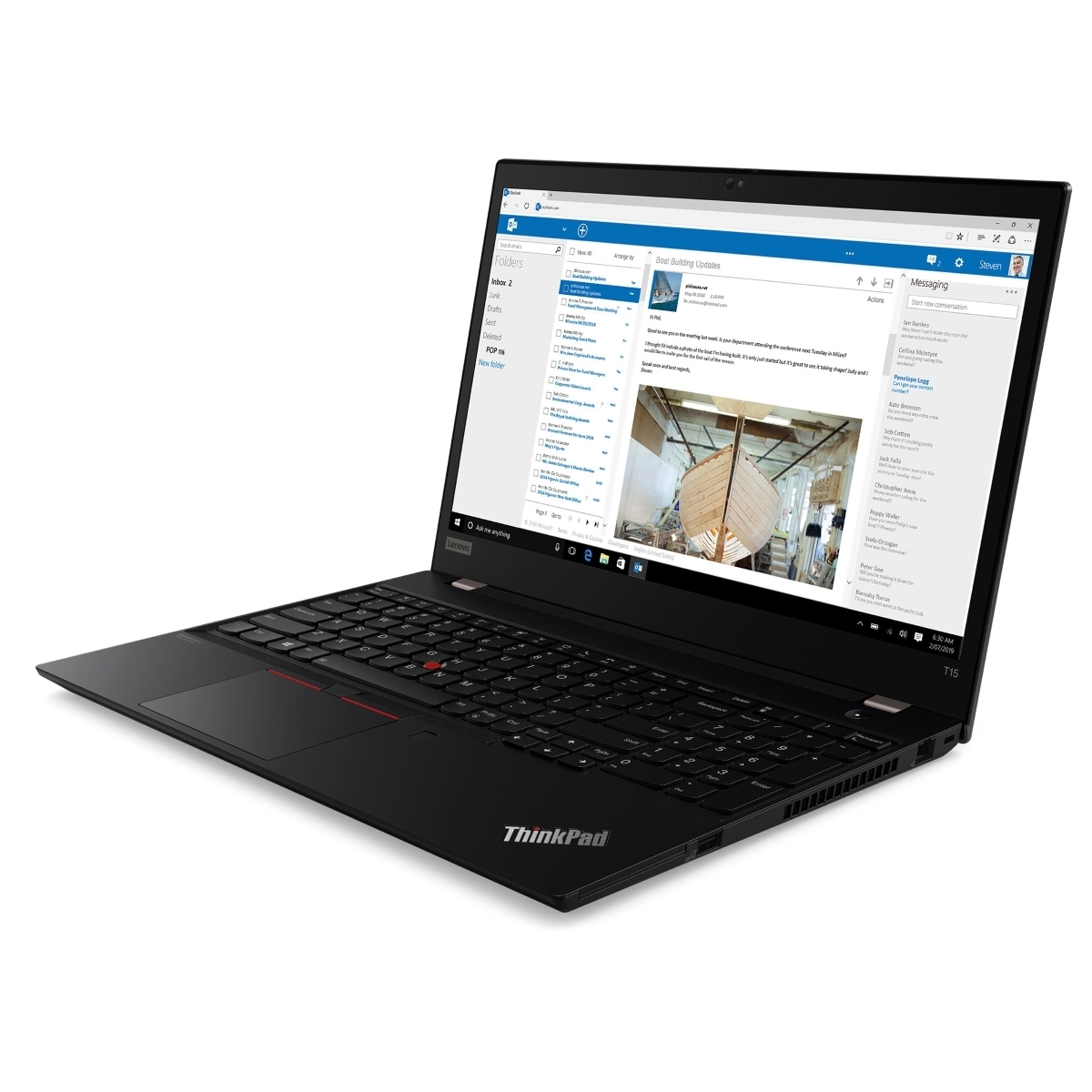Lenovo thinkpad t15 gen 1 | intel core i5 10. Generacije | 16 gb ram in ssd | 15,6″ full hd | poslovni prenosnik 3 Lenovo thinkpad t15 gen 1 s full hd zaslonom pri poslovnem delu