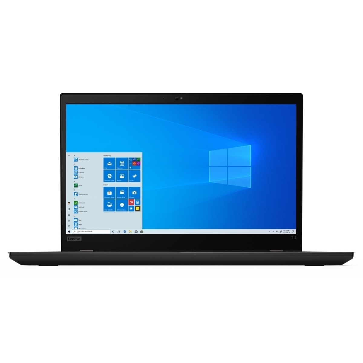 Lenovo thinkpad t15 gen 1 | intel core i5 10. Generacije | 16 gb ram in ssd | 15,6″ full hd | poslovni prenosnik 5 Lenovo thinkpad t15 gen 1 pogled od spredaj na črno poslovno ohišje
