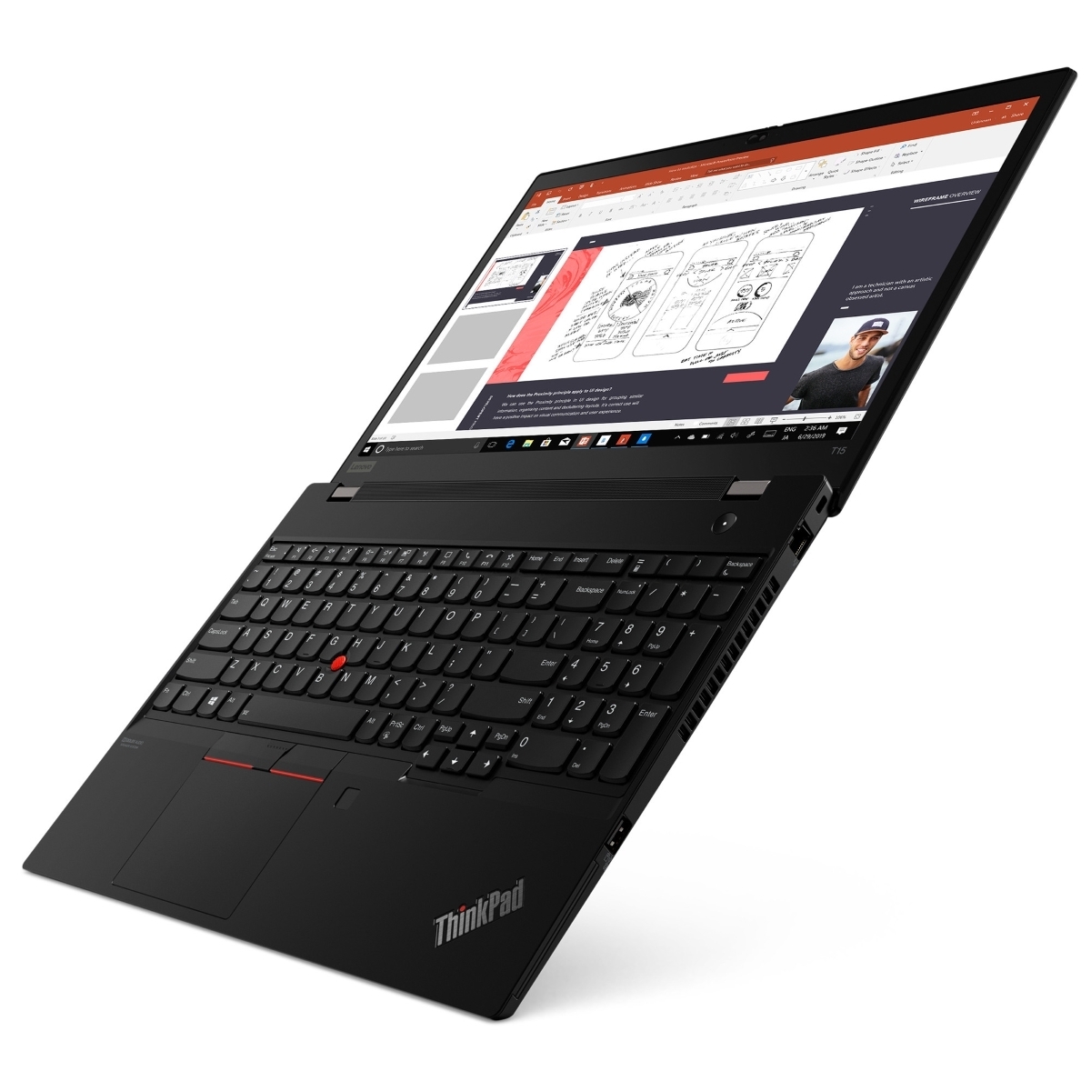 Lenovo thinkpad t15 gen 1 poslovni prenosnik s full hd zaslonom in številskim delom tipkovnice