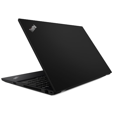 Lenovo thinkpad t15 gen 1 | intel core i5 10. Generacije | 24 gb ram in ssd | 15,6″ full hd | poslovni prenosnik 5 Zadnja stran črnega poslovnega prenosnika lenovo thinkpad t15 gen 1