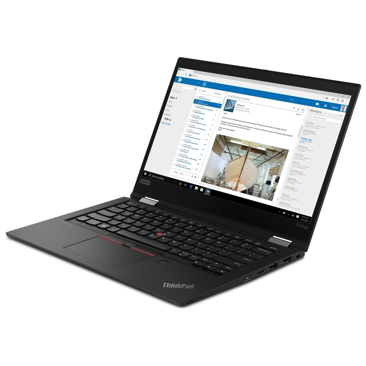 Lenovo ThinkPad X13 Yoga (1ST GEN) i5 (10. Generation), 8 GB, 256 GB SSD, 13,3" Full HD, UHD Graphics 620, 4G LTE, Win 11 Pro Notebooks Produkt Bild 4
