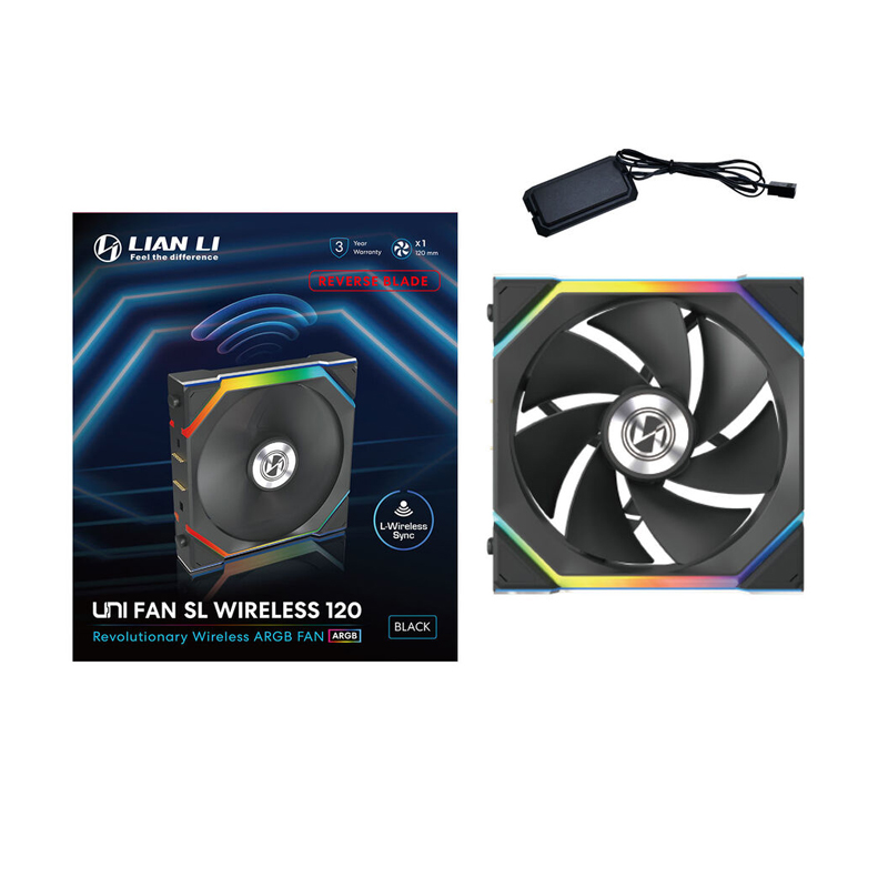 Lian Li UNI FAN SL Wireless 120 ARGB Reverse Blade | Gehäuselüfter Kühlung Produkt Bild 6