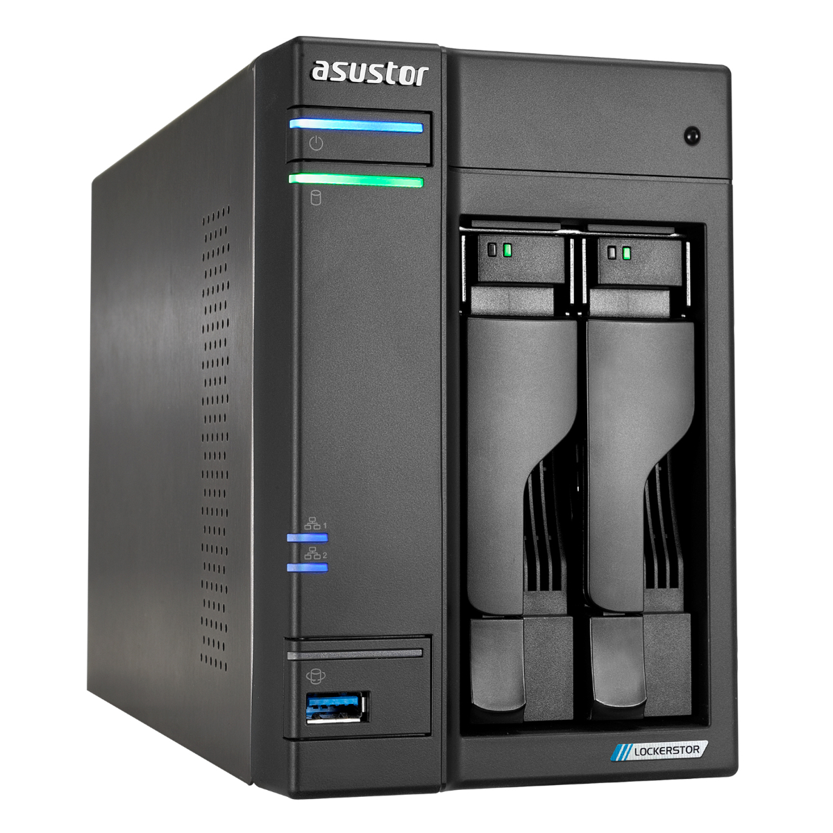 Asustor Lockerstor 2 Gen2 NAS 2-Bay Intel Celeron N5105, 4GB DDR4 RAM, 0/2 HDD/SSD NAS Produkt Bild 4
