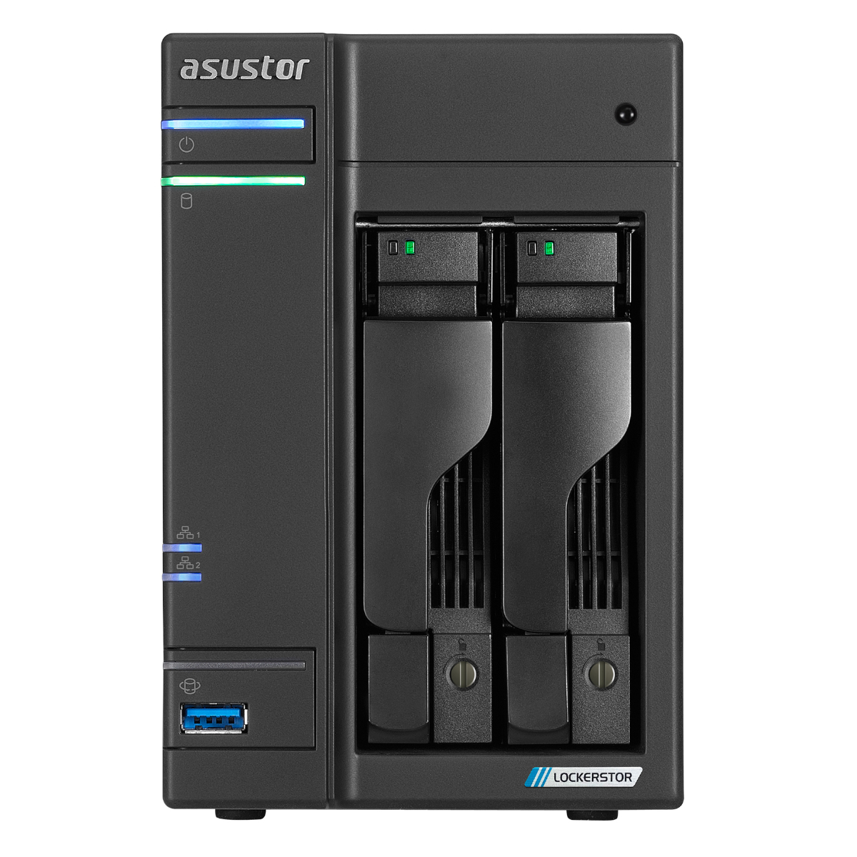 Asustor Lockerstor 2 Gen2 NAS 2-Bay Intel Celeron N5105, 4GB DDR4 RAM, 0/2 HDD/SSD NAS Produkt Bild 2