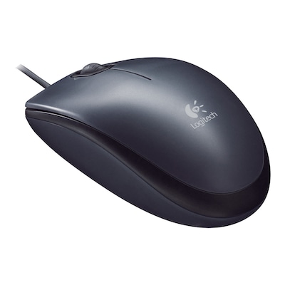 Thumbnail - Logitech M90, kabelgebunden, optische USB-Maus mit 2 Tasten und Scrollrad, grau