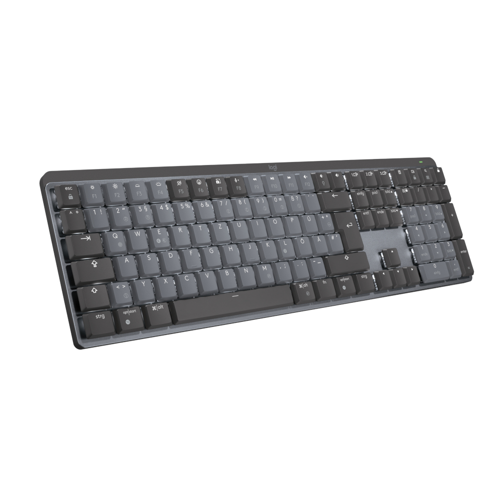 Logitech MX Mechanical Full Size Wireless Illuminated Performance Tastatur, kabellos, Tactile Quiet Switches, schwarz/Gr...