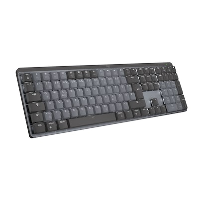 Logitech MX Mechanical Full Size Wireless Illuminated Performance Tastatur, kabellos, Tactile Quiet Switches, schwarz/Gr...