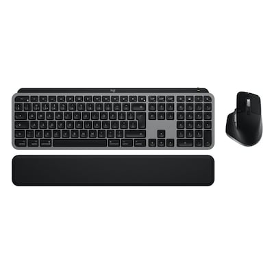 Logitech MX Keys S Combo für Mac, kabellos, DE-Layout Tastatur und Maus Set, Speziell angepasste Tasten und Funktionen f...
