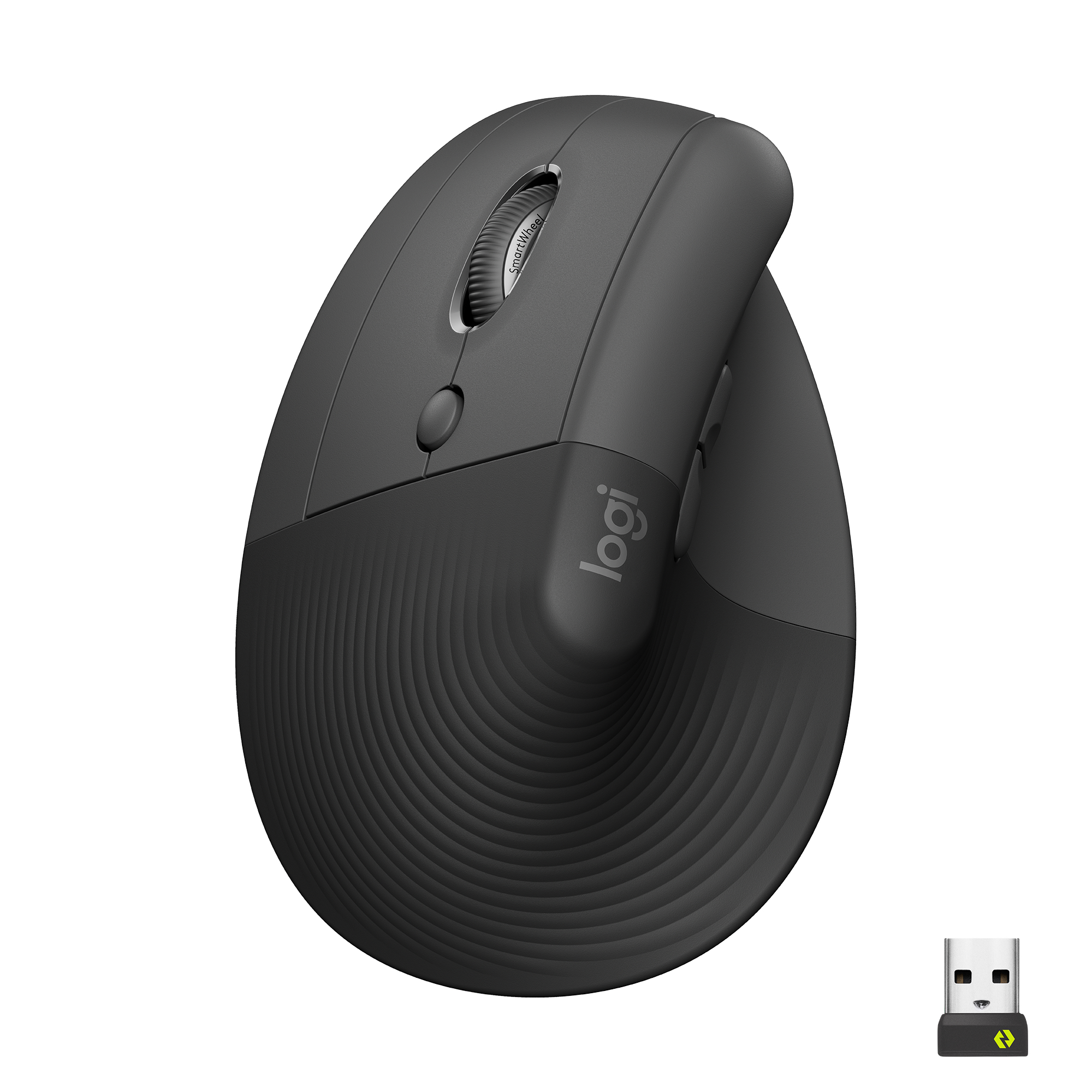Logitech Lift Left Vertical Ergonomic Mouse, Linkshändervariante ,Gummibeschichtete Grifffläche, Bequeme Daumenauflage, ...