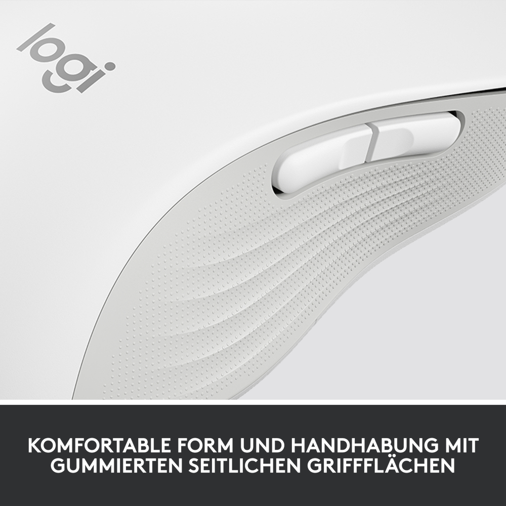 Logitech Signature M650 Large Links, kabellose Maus, Bluetooth- und Logi Bolt-kompatibel, Siltent Touch, Smartwheel, USB-Empfänger, Offwhite Mäuse Produkt Bild 7