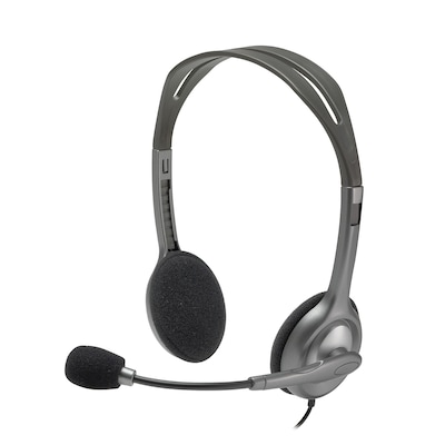 Logitech H110 Stereo Headset, Mikrofon mit Rauschunterdrückung, kompatibel mit Windows
